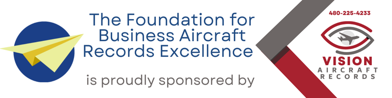 Vision Aircraft Reocrds is a sponsor of the Foundation for Business Aircraft Records Excellence